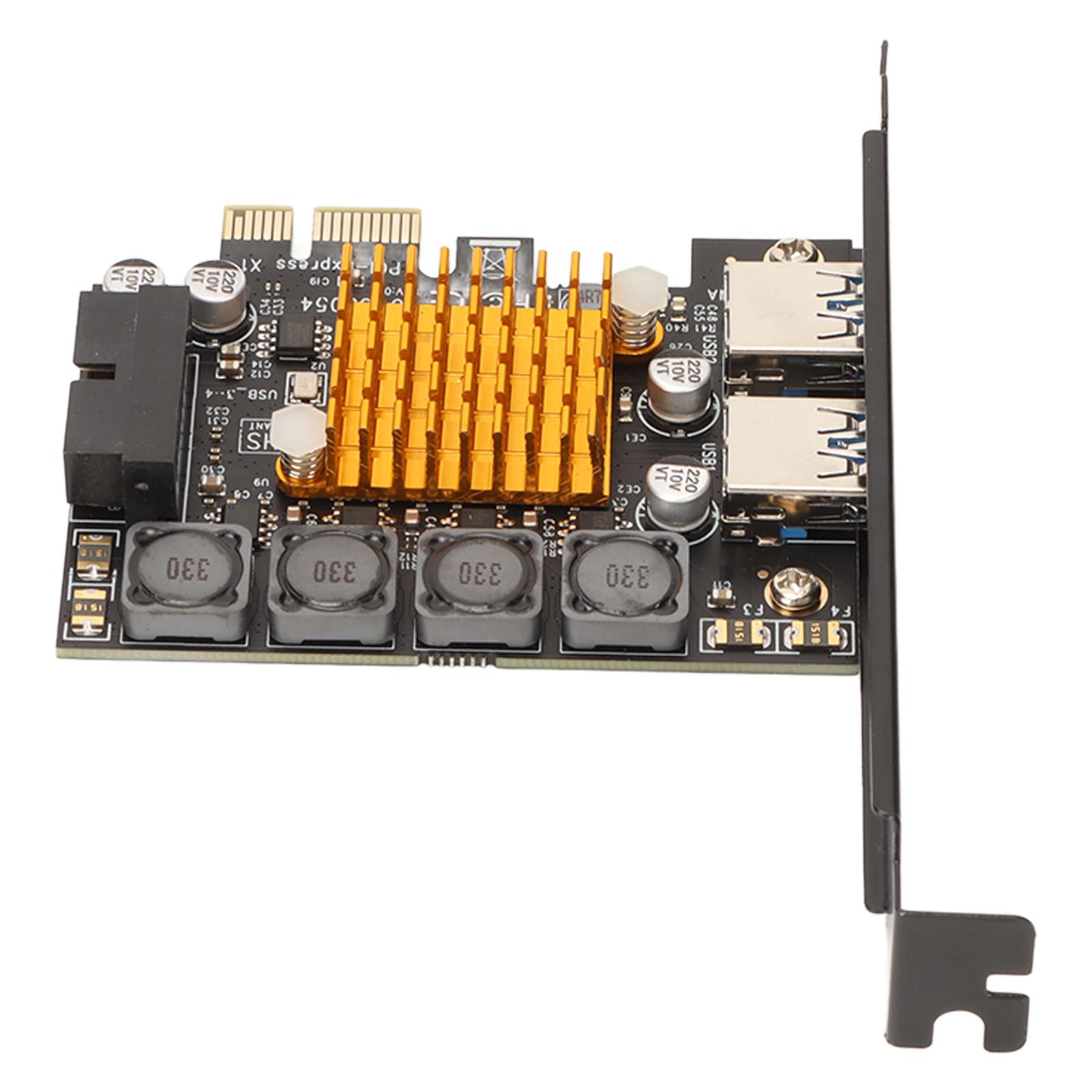 

PCI E to USB 3.0 Expansion Card 5Gbps Transmission 19pin Independent Protection Good Heat