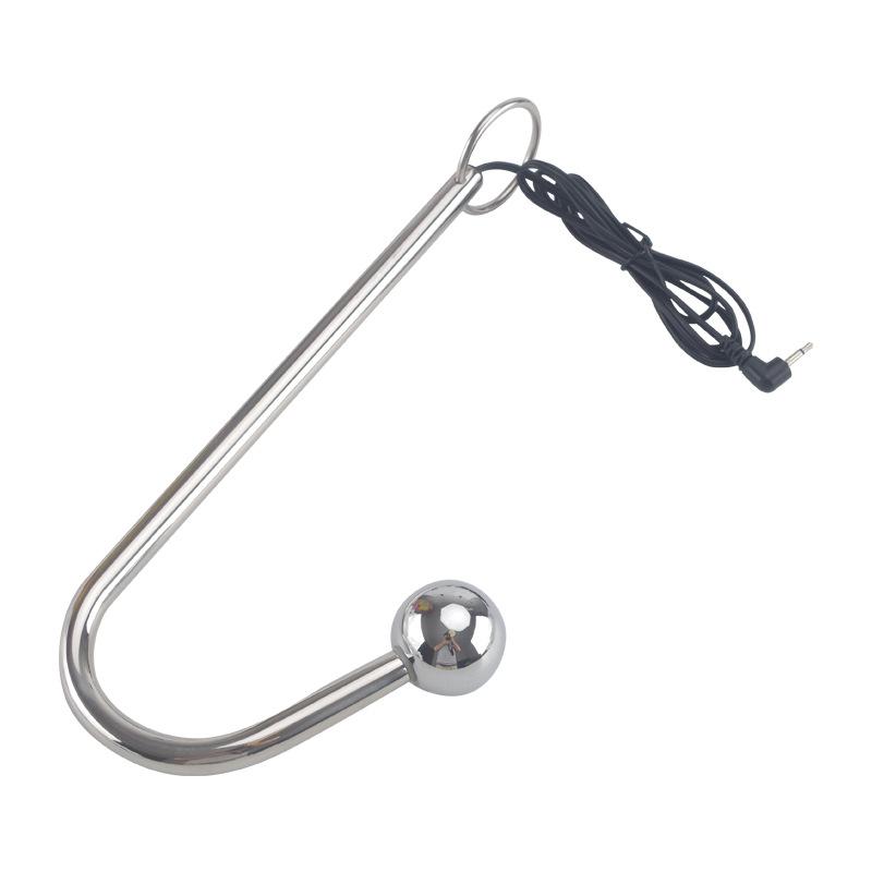 Metal Stainless Steel Electric Shock Anal Hook Sex Product Sex Toy Couple Fast Musical Instrument Adult Sex Product