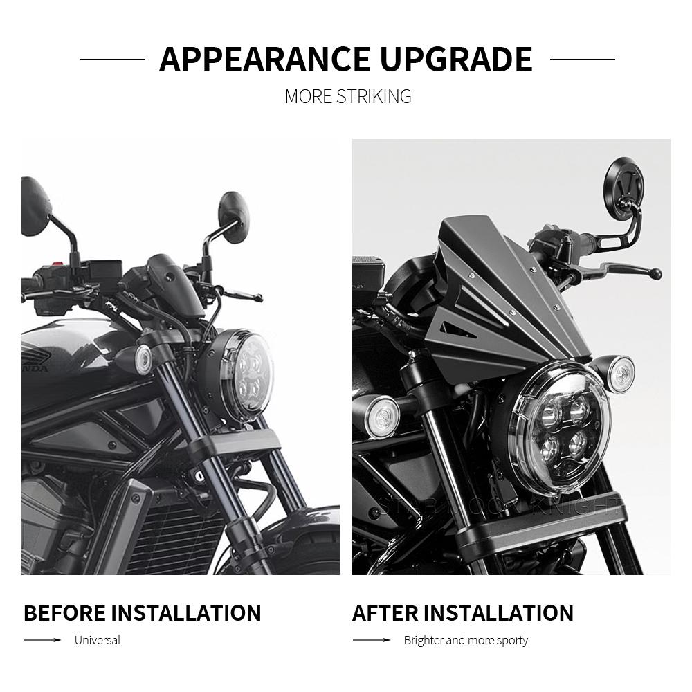 Pro HONDA CMX1100 REBEL 2022- Příslušenství pro motocykly Čelní sklo Čelní sklo Hliníkové větrné sklo Deflektor CMX 1100