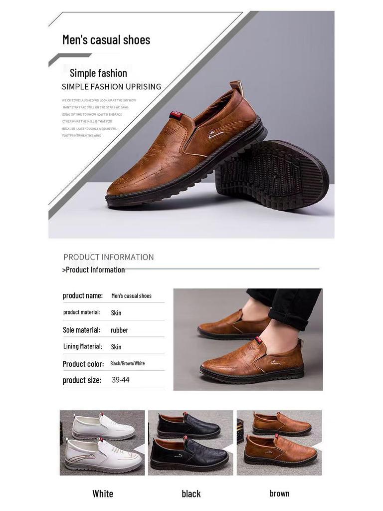 Herren Frühling 2025 Weiche Leder Slipper - Perforierte Freizeit-Slipper