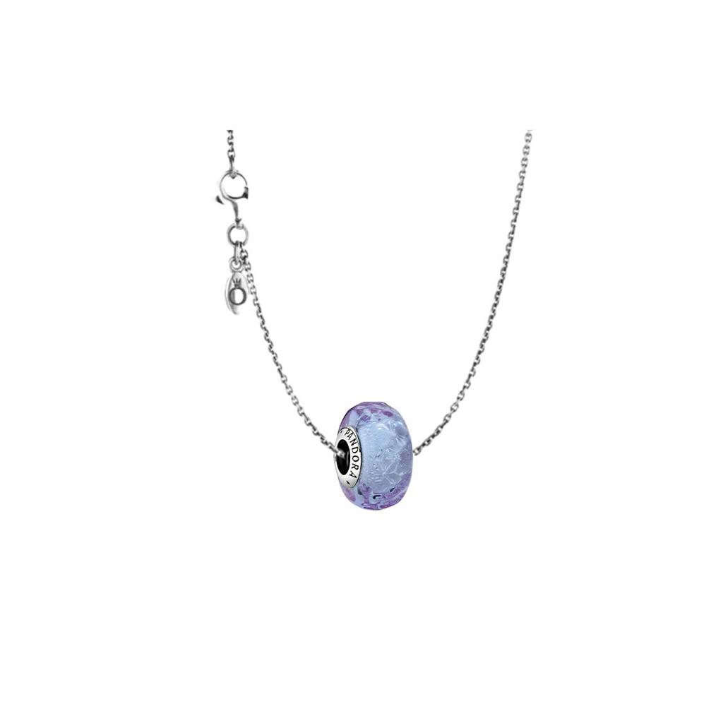 Pandora Lavender Purple Wave Murano Charm Women Jewelry 798875C00