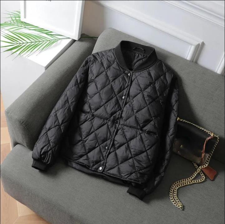 Lightweight Down Cotton Women Wear Short Coat Autumn Winter Cotton-Padded Jacket Female Black
