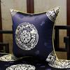 35x50cm/45x45cm Jacquard Plant Bamboo Cushion Cover Chinese Light Luxury Tassels Pillow Covers Decorative Green Black Home Decor
