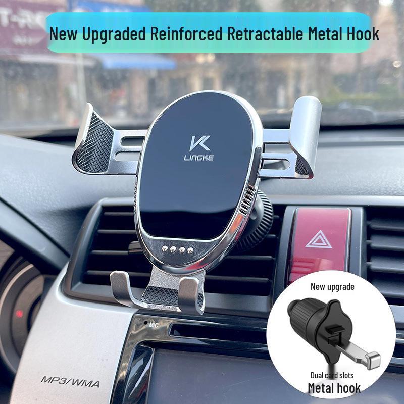 

Universal Car Phone Holder for Small Vehicles - Fits Horizontally, Vertically, or Inclined; Secure Mount Without Blocking Air Vents.
