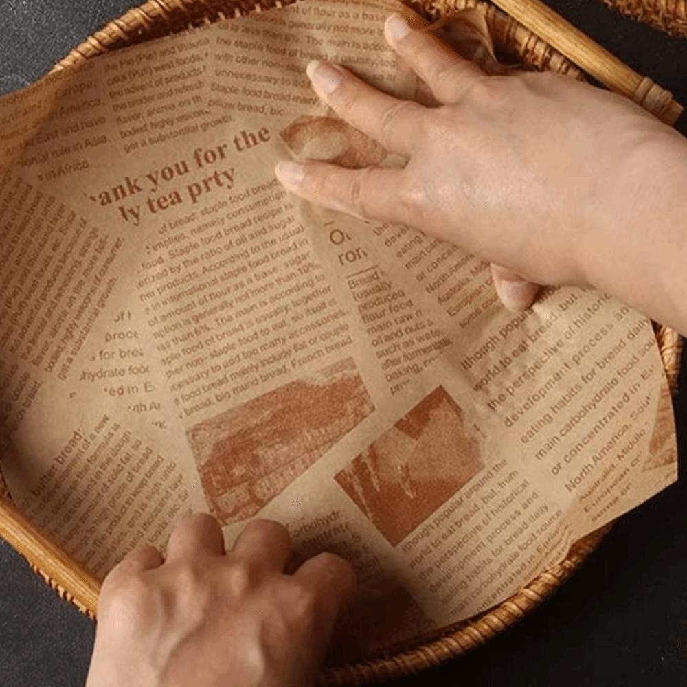 500Pcs Tear-resistant Food Wrapper Paper Waterproof Plate Mat Baking Tool Baking Paper Food Baking