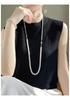 Women's 2024 Spring Ice Silk 3D Crochet Knit Vest – Loose, Round Neck, Short Style