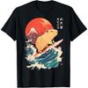 T-shirt Capybara Japonais Surfing Vague Grande Vague Japon