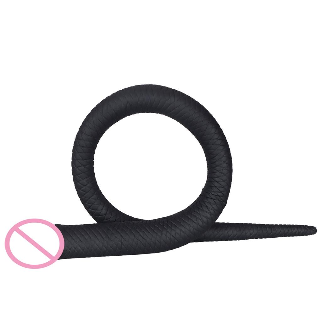Extra Long Black Snake Shaped Anal Plug Three Sizes of Anal Plugs Adult Sex Toys Double Insertion Anal Plug  Man Women 18+ Waterproof & Easy To Clean