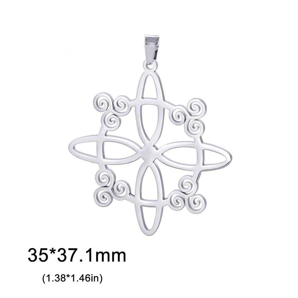 Dawapara Celtics Triskele Triskelion Pendant Crescent Moon Triple Spiral Trinity Knot Stainless Steel Charm for Jewelry Making