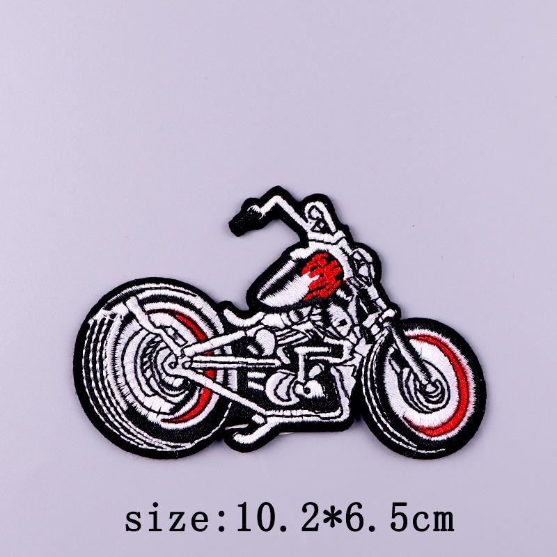 Punk Skull Patch Iron On Patches For Clothing Thermoadhesive Patches On Clothes Hippie Embroidered Patch For Clothes Hook Loop