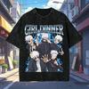 2026 Sommer Sommer Jujutsu Kaisen Choso Anime Gewaschenes T-Shirt Merch Übergroße T-Shirts für Männer Frauen Kurzarm T-Shirt Kleidung Y2k