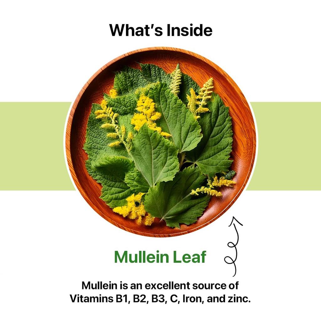 BLUE TEA - Mullein Tea - 30 Tea Bags - Plant Based | SUPER ANTIOXIDANT | For Immunity, Lung Detox, Respiratory Health | Caffeine Free - Leaf