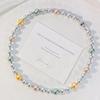 High-Gloss High-Quality Mixed-Color Artificial Crystal Pearl Necklace Collarbone Chain