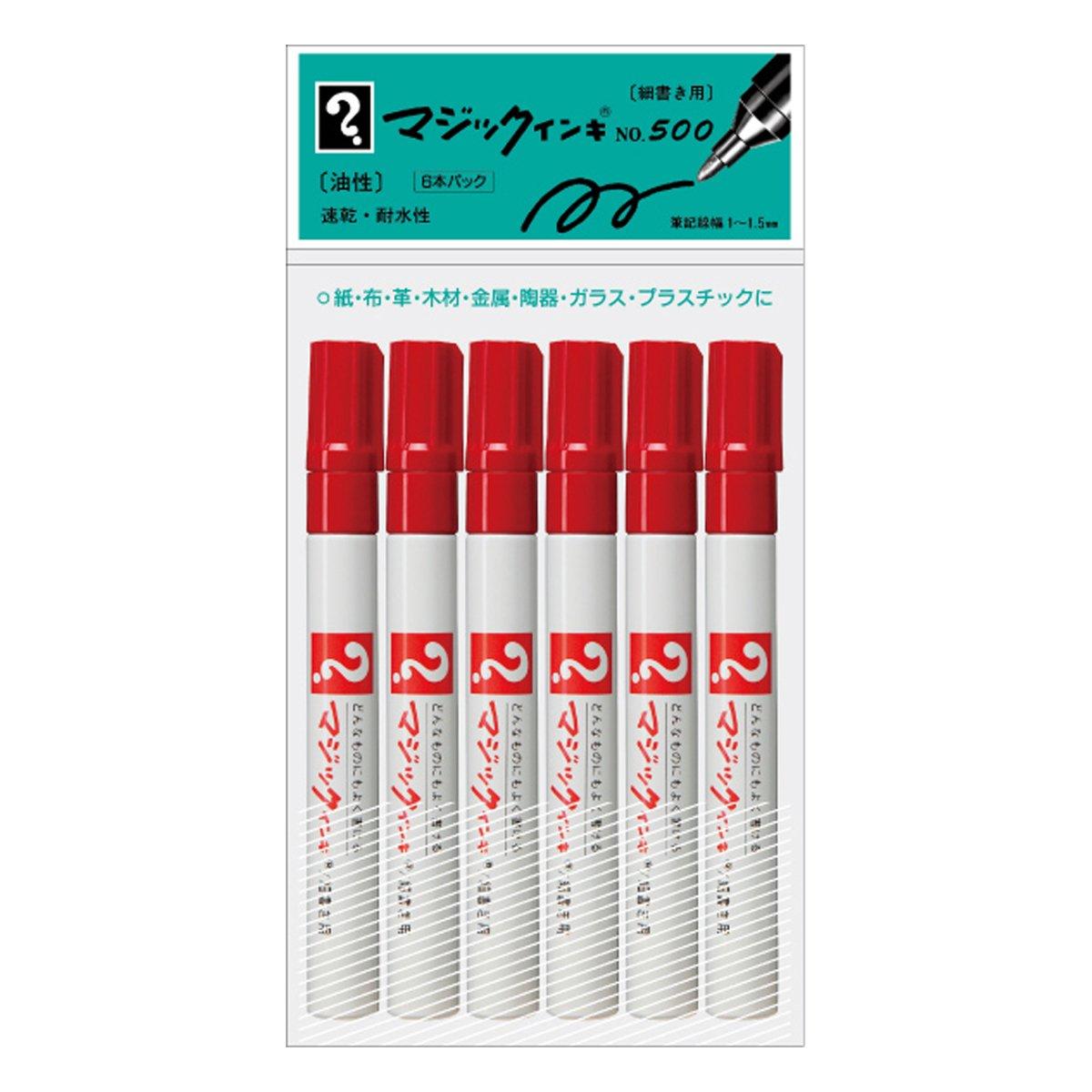 

Маркер Teranishi Chemical Oil Magic Ink Red 6 шт. в упаковке №500 M500-T2-6P