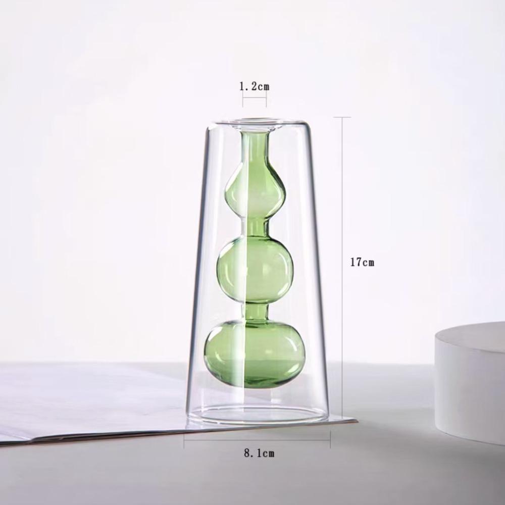 Minimalism Double-layer Flower Vase Creative Aromatherapy Diffuser Bottle Wedding Decor
