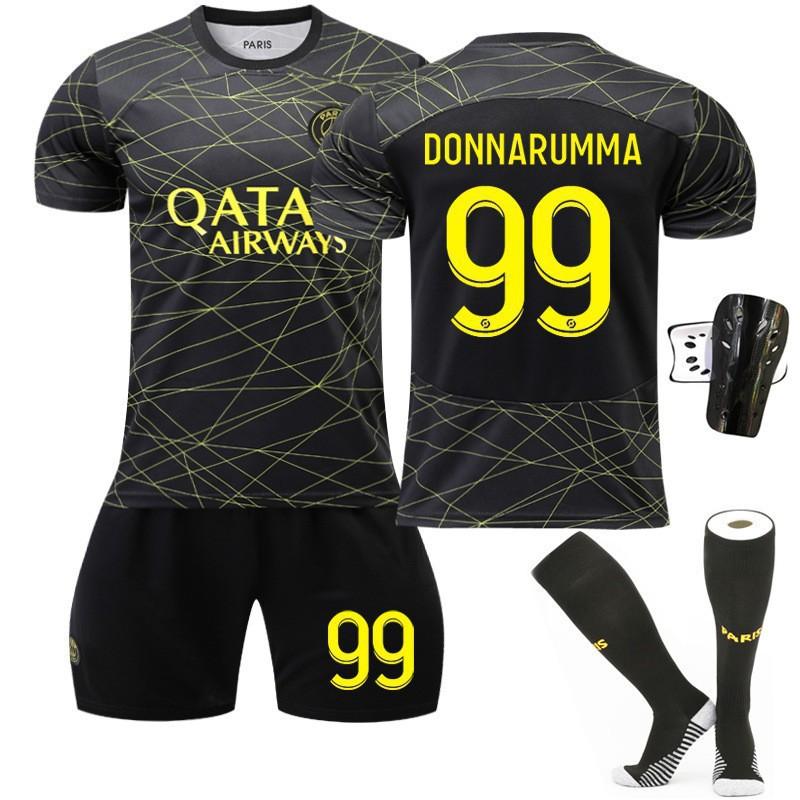 22-23 Paris Three-away Football Jersey No. 30 10 Neymar 7 Mbabpe Black Gold Line