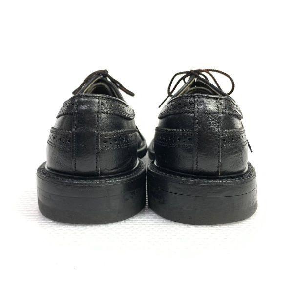 USED/80s 90s Vintage USA Made Dexter Size 9.5C 26.5 27.0cm Long Wingtip Black