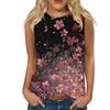 Blumenmuster 3D-Druck Tanktops Damen Sommer O-Ausschnitt Lässige Weste Schulterfrei Y2k Elegant Ärmelloses Top Camisole Damenbekleidung