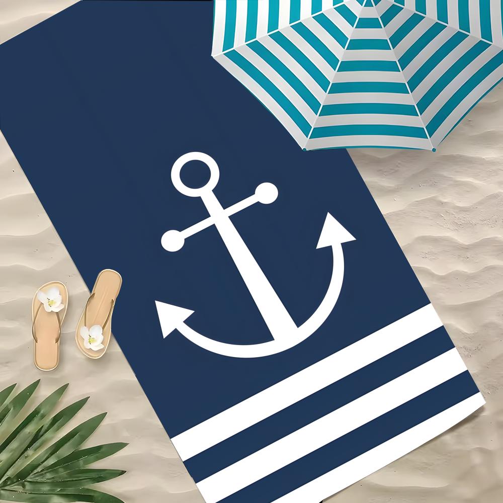 A-Anchor Towel Towel Beach Towel Oversized Quick Dry Towel Absorbent Soft Swim BeachTowels for Men Women