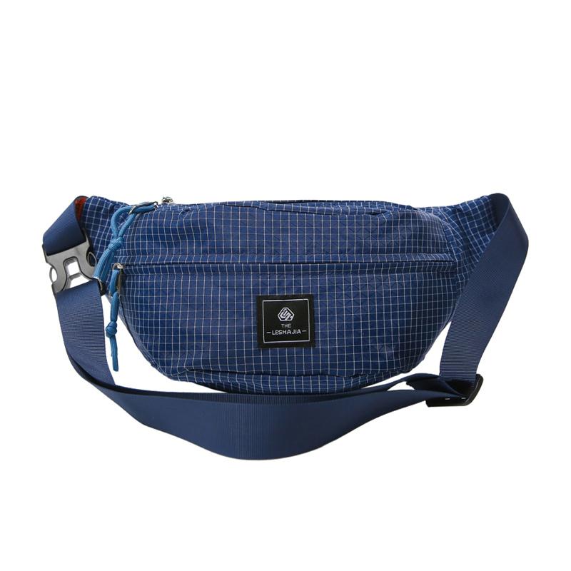 Waterproof Nylon Sling Bag for Unisex Multiple Pockets Outdoor Travel Waist Pack