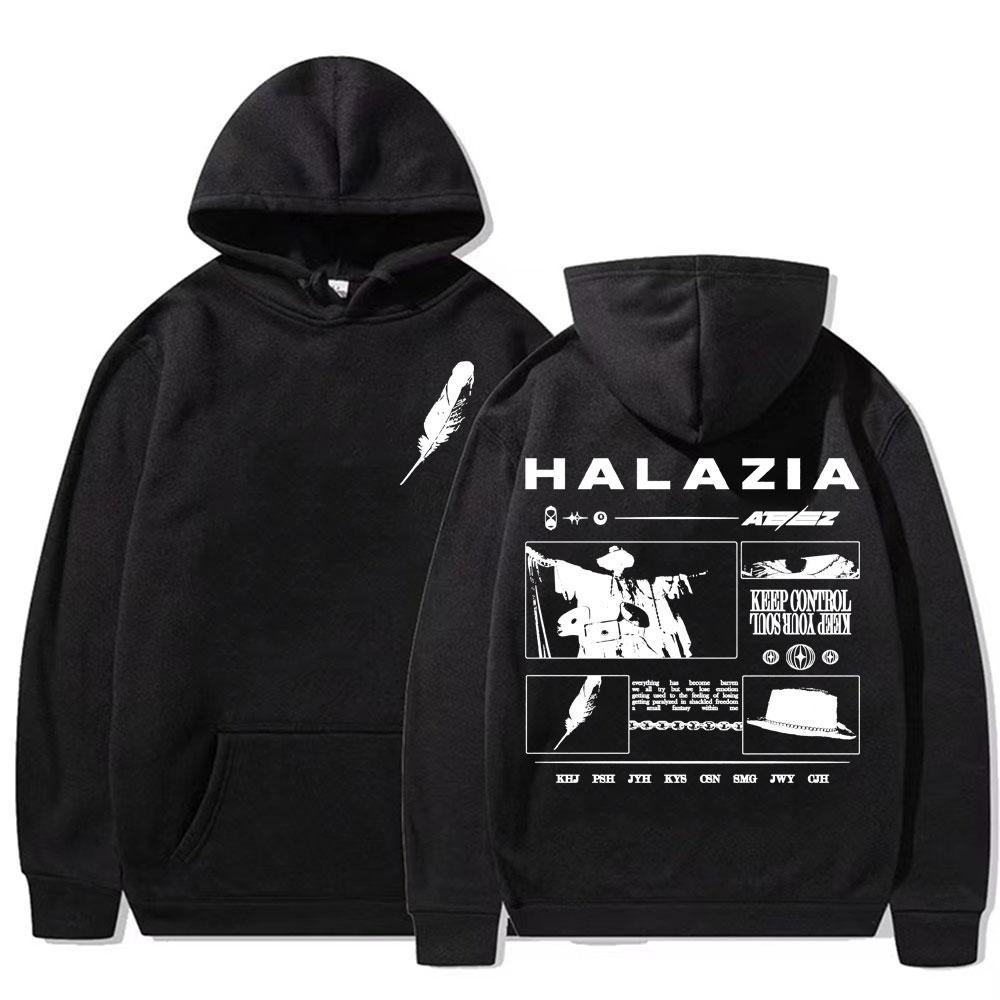 

Ateez Мировой тур К свету: Пуловеры Воля к власти Мужские Женские Корейская мода Толстовка с длинным рукавом Худи M