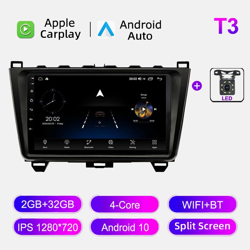 Auto Radio For Mazda 6 2007-2012 4G WIFI Car Multimedia Video Player Navigation GPS BT Wireless CarPlay Head Unit  No 2din DVD