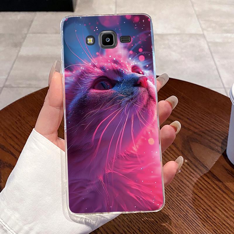 For Samsung Galaxy J7 Nxt J701F / J7 Core Case Aesthetic Cute Cat Bumper Soft TPU Cover For Samsung J7 Neo J701M J 7 Phone Cases