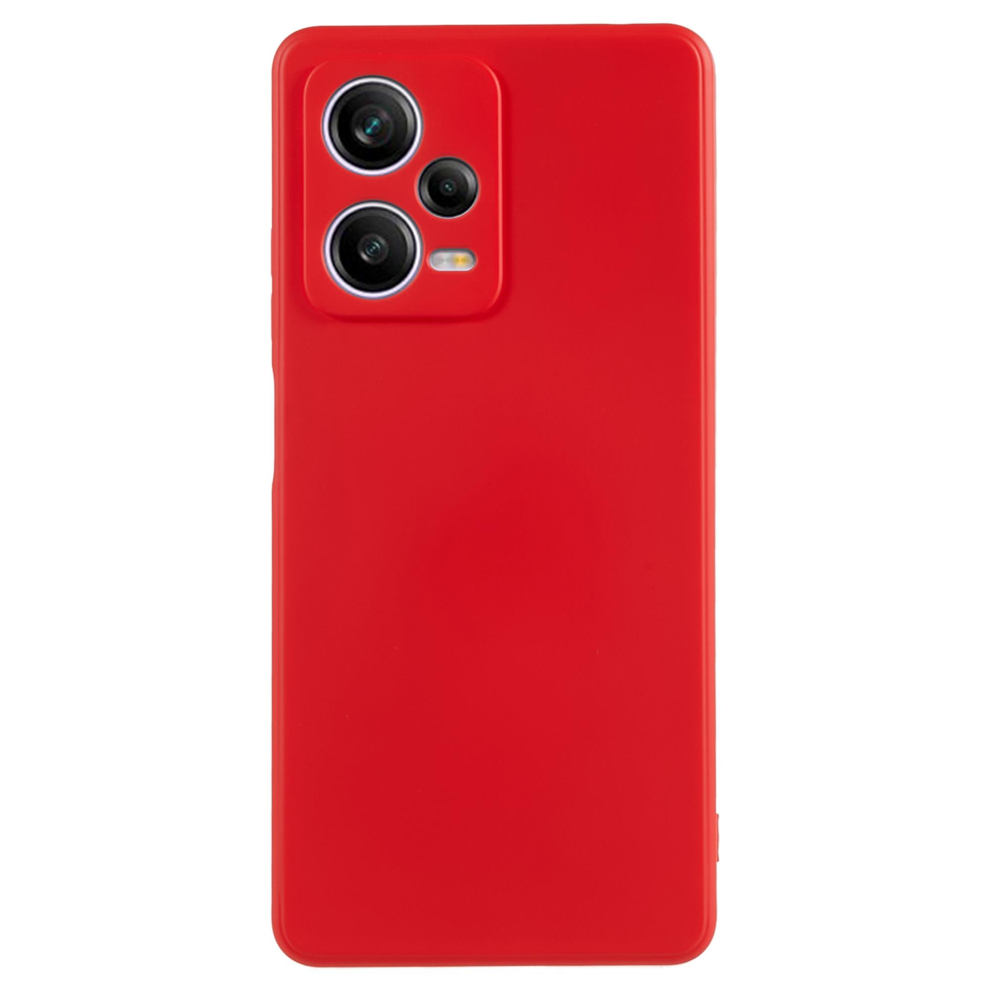 

Для Xiaomi Redmi Note 12 Pro 5G устойчивый к царапинам чехол из ТПУ с волоконной подкладкой, прорезиненный защитный чехол для телефона Red