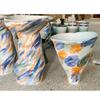 Ceramic Vase Abstract Clay Pot Colorful Graffiti Irregular Shape Flower Arrangement Vase Craft Ornaments Flowerpot Home Decor