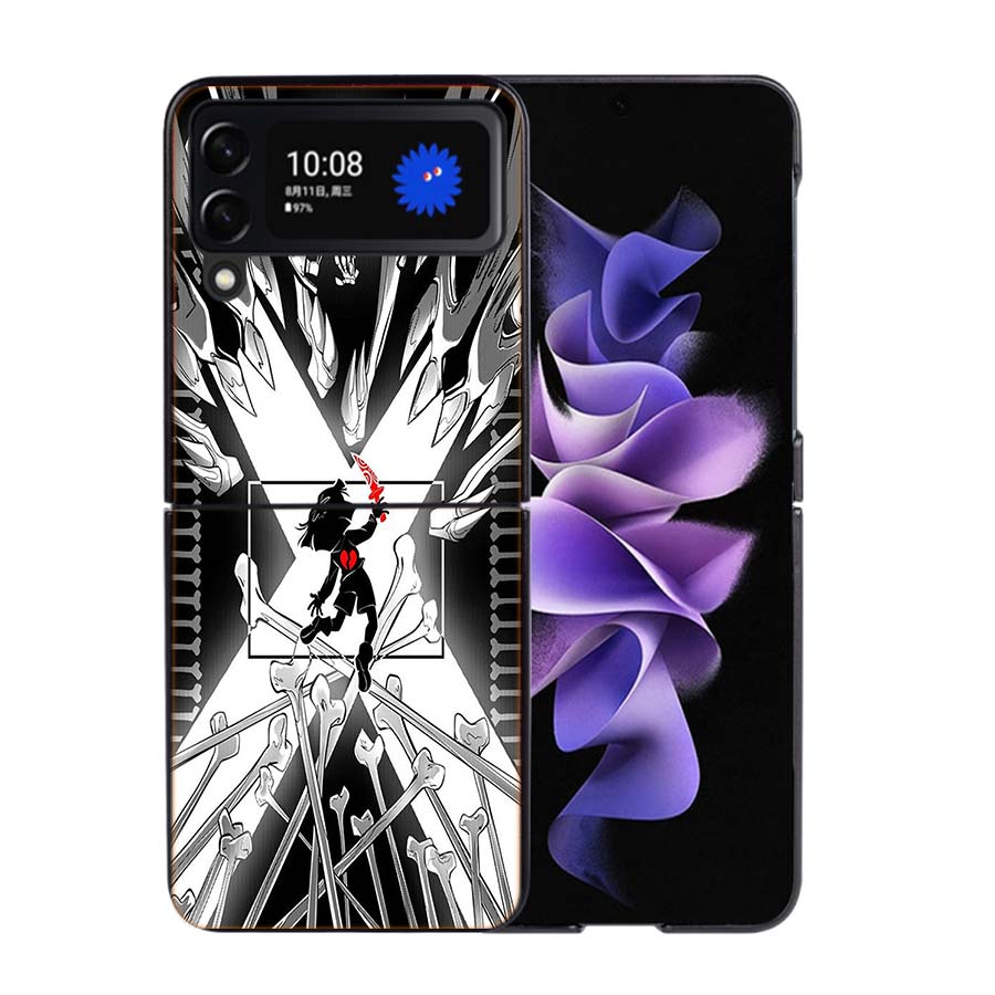 Game Undertale Phone Case For Samsung Z Flip 7 6 5G Galaxy Z Flip4 Z Flip5 Z Flip3 Coque Black Hard PC Shell Protective Cover