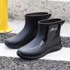 Waterproof Non Slip Wear-resistant Trendy Large Size Rain Boots for Men Casual Comfortable Chef Fishing Working Outdoor Footwear