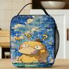 Psyduck Lunch Bag For Women Pokemon Character Print Lunch Box Vintage Office Cooler Bag Portable Zipper Waterproof Tote Food Bag