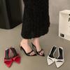 stiletto open-toed slippers women's summer wear 2025 new Korean version fashion sandals fairy style pointed high heels