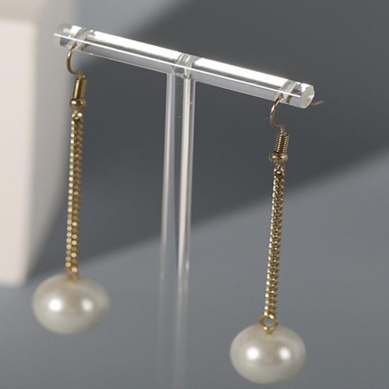 Earrings Display Stand Transparent T-shaped Hexagon/Rectangle/Round Base Detachable Non-slip Photo Props Acrylic Heavy Duty Drop Earrings Jewelry