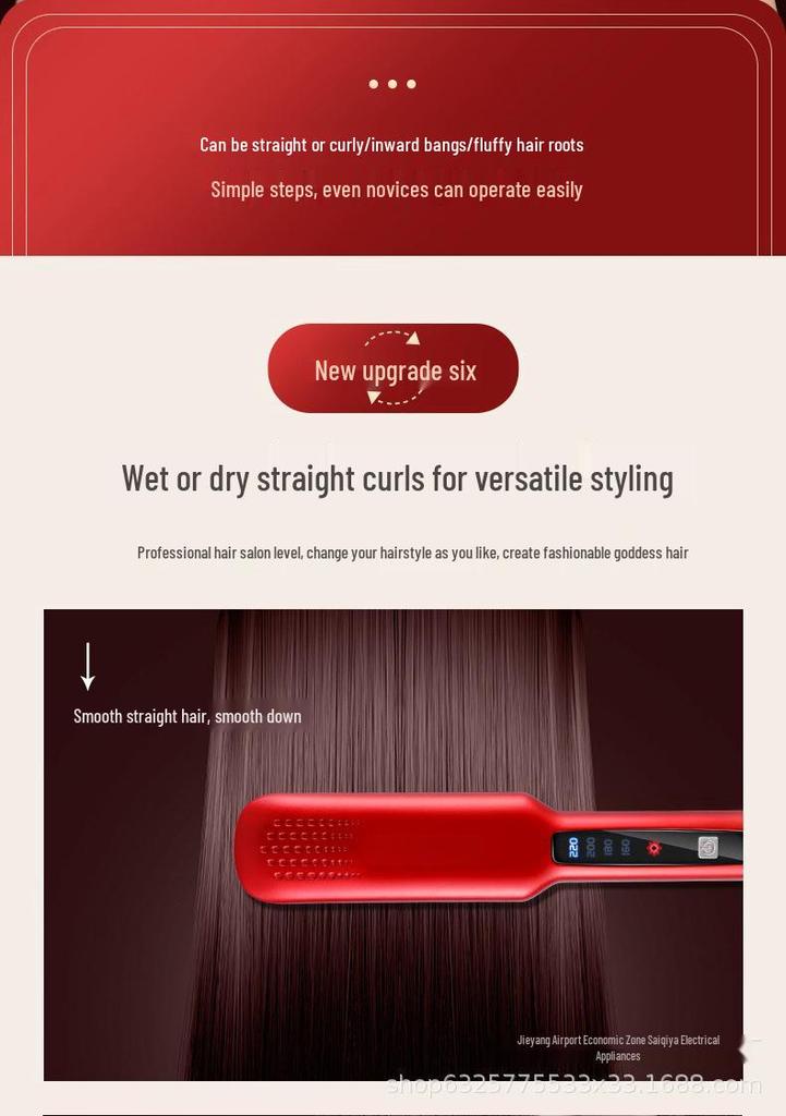 Portable Dual-Use Hair Straightener & Curling Iron for Bangs and Fluff