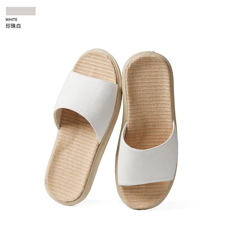 

Модные женские домашние тапочки из льна на толстой подошве 40 бежевый