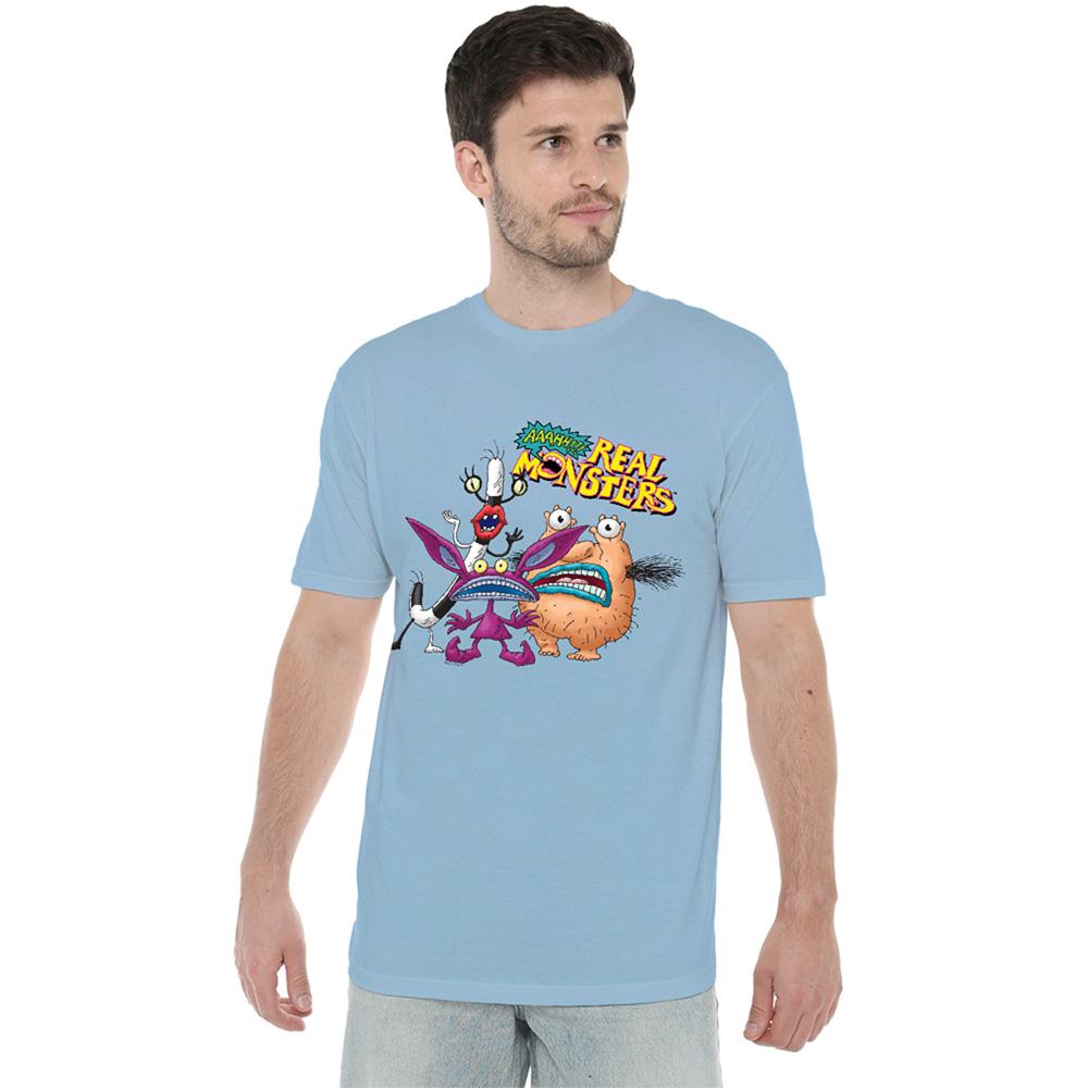 Aaahh!!! Real Monsters Unissex Adulto Camiseta Oblina, Ickis & Krumm
