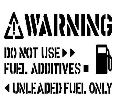 Fuel Sticker Fuel Outlet WARNING F-02