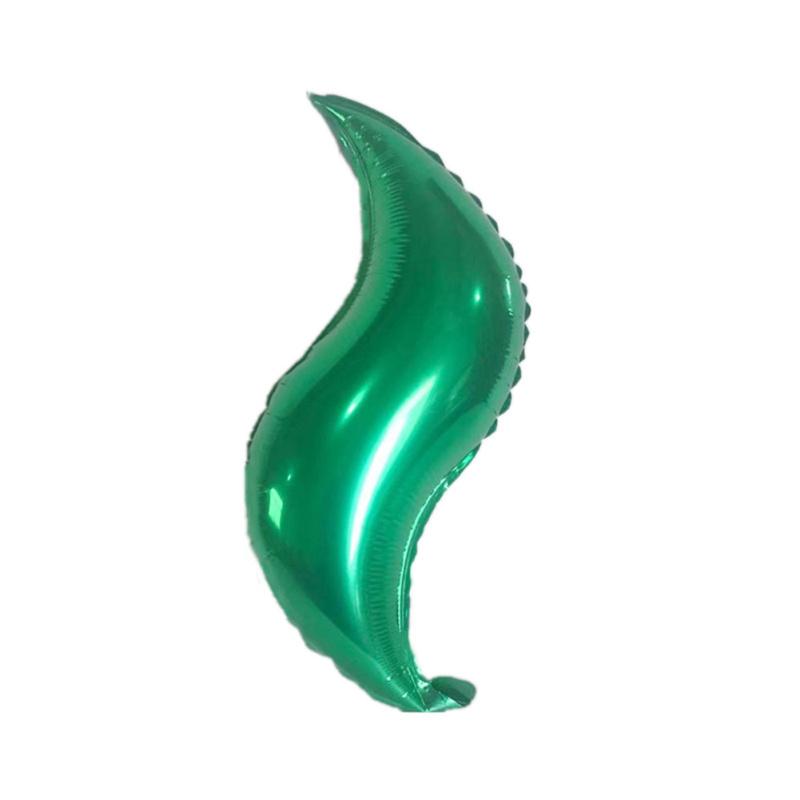 18-Zoll-S-förmiger Ballon aus Aluminiumfolie, stromlinienförmig, einfarbig, wiederverwendbar für Geburtstag, Hochzeit