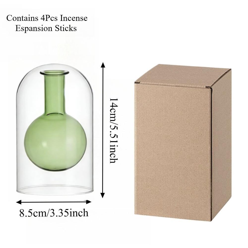 Minimalist Double Layer Glass Aromatherapy Bottle Refillable Reed Diffuser Bottle for Home Decoration Home Bathroom Gifts