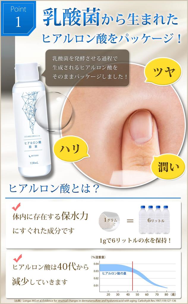 Mitsuki Hyaluronic Acid Stock Solution 120ml Made In Japan Serum That Can Be Mixed with Lotion Tsumugi Cosmetics Additive-free