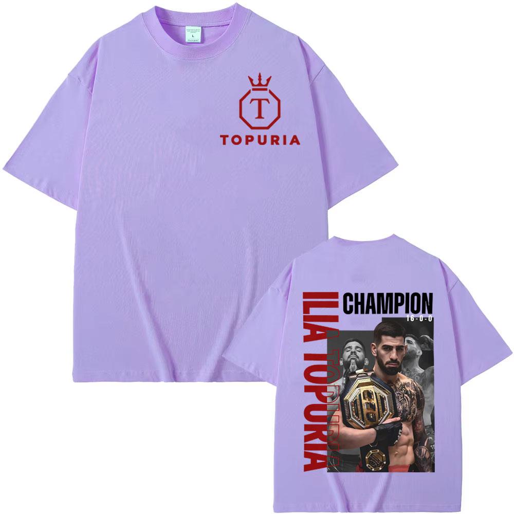 Limited El Matador Ilia Topuria Merch T Shirt Men's Clothing Retro Gothic High Street O-Neck  T Shirts Unisex Oversized T-shirts