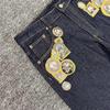 High Quality Y2K Harajuku Jeans Goth Vintage Plum Blossom Embroidery Pattern Wide Leg Pants Denim Fabric American Style Street Wear Unisex