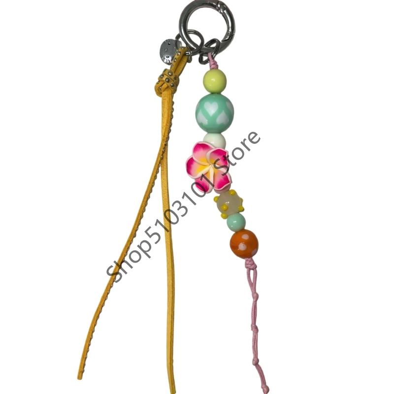 

Sweet Colorful Flower Chain Color DIY Flower Keychains Pendant Student Girls Resin Bag Pendant Keyring Jewelry жёлтый