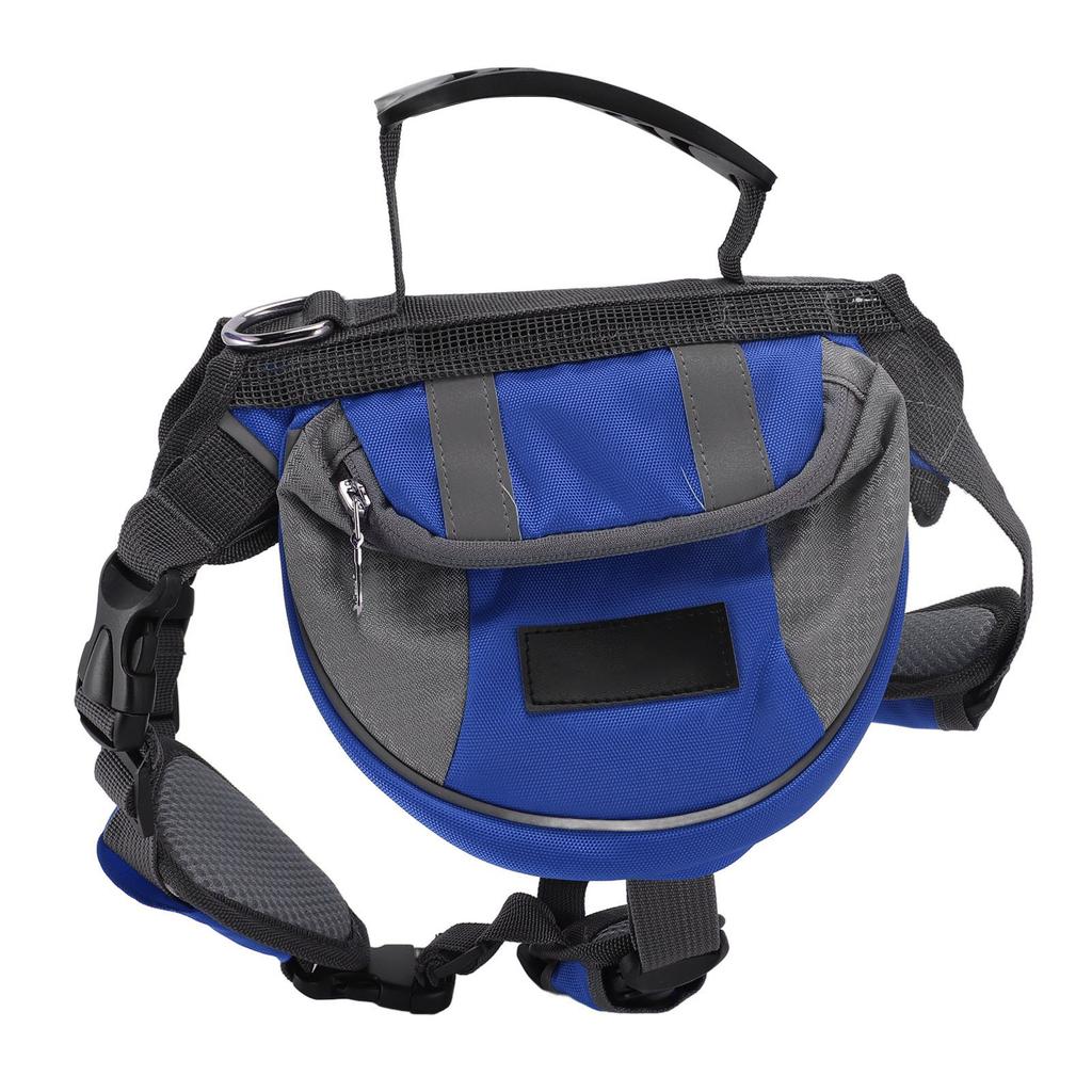 Dog Backpack Saddle Bag with Reflective Stripe Large Capacity Multifunction Dog Harness Saddlebag
