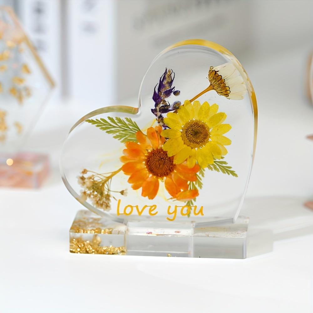 Silicone Heart-Shaped Resin Mold, DIY Craft Kit for Creating Display Plaque or Tabletop Decoration