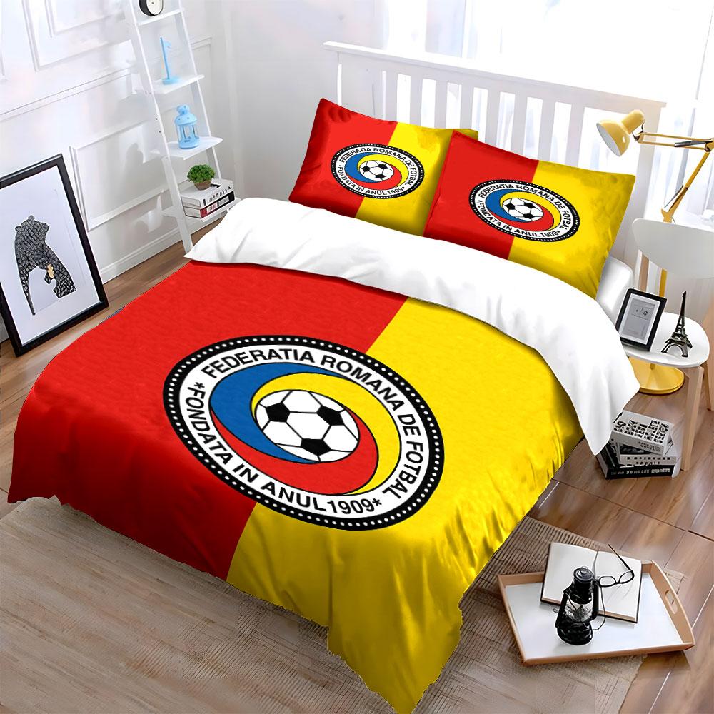 Romania Soccer Bedding Set Bedding Duvet Cover Set Duvet Cover Pillowcases  (1 * Duvet Cover 2 * Pillowcases, Without Duvet Insert)