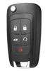 5 Button Keyless Remote Flip Car Key Fob for Chevrolet
