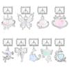 Shiny Crystal Y2K Girl Butterfly Moon Star Heart Pendant Italian Charm Links Fit 9mm Stainless Steel Bracelet Jewelry DIY Making