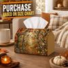 1pc Rustic Forest Tissue Box | Multi-functional Autumn Napkin Dispenser, Two Sizes Available Suitable for Home, Fall Car Decoration Squirrel Owl Trail